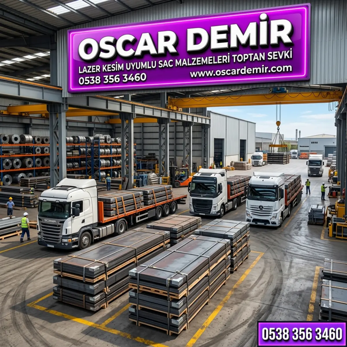 LAZER KESİM UYUMLU SAC MALZEMELERİ TOPTAN SEVKİ