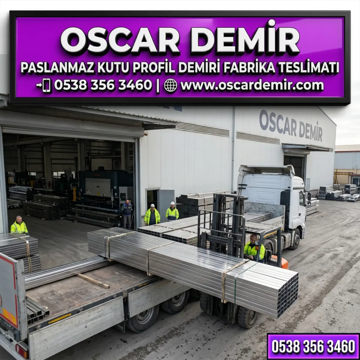 PASLANMAZ KUTU PROFİL DEMİRİ FABRİKA TESLİMATI